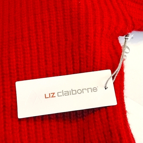 Liz Claiborne Woman's Rumba Red Golden Moments Turtle Neck Sweater, Size: M, NWT - Picture 5 of 8